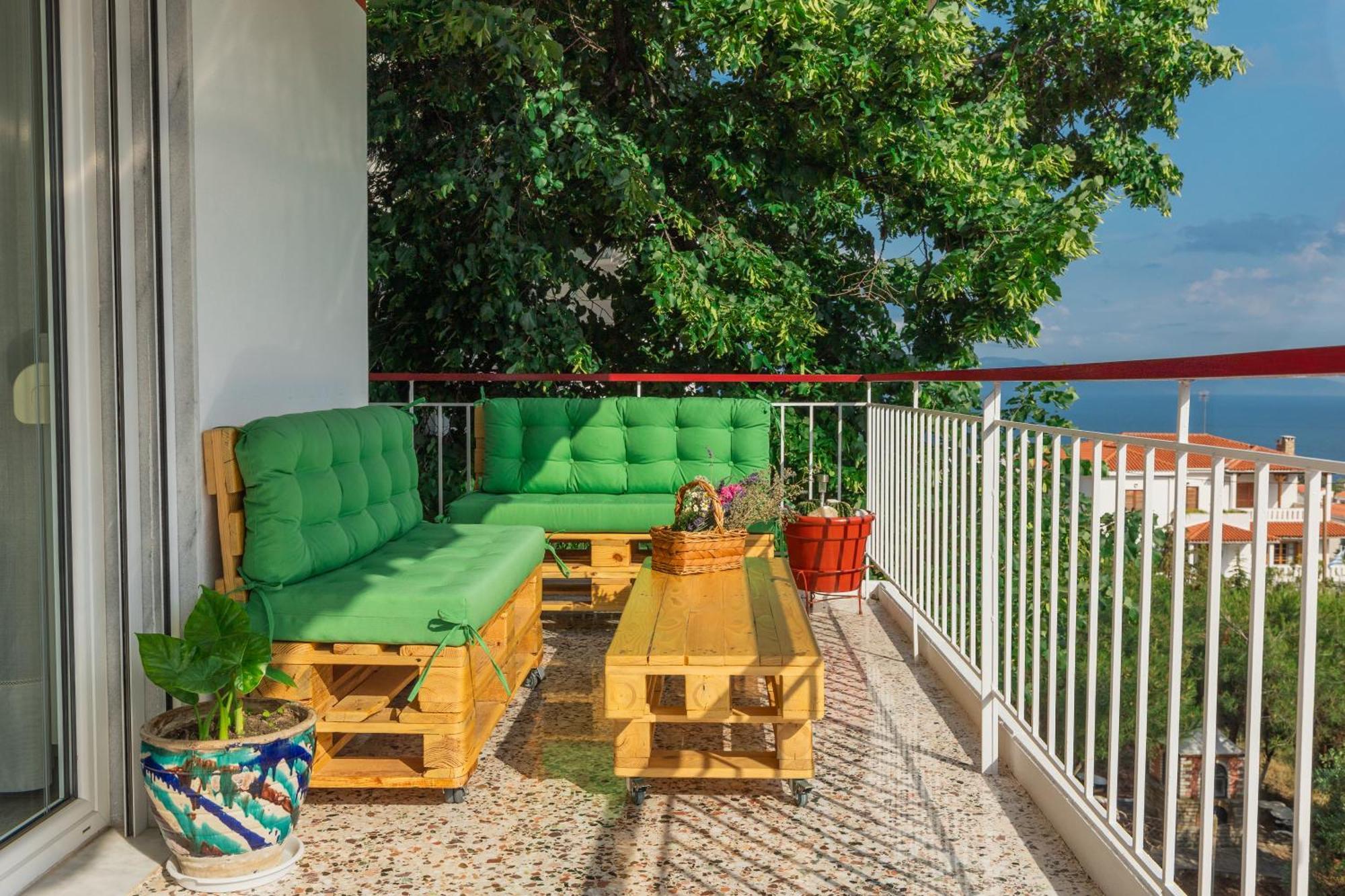 Mimoza'S Sea View Apartment Палеон-Цифликион Экстерьер фото